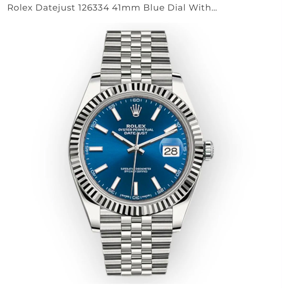 Rolex Datejust 41 — Blue Dial